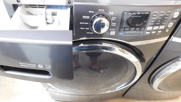 GENERAL ELECTRIC (NEW) WASHER AND ELECTRIC DRYER SET - (FRONT LOAD) PRODUCT ID# A-627 - Image 4