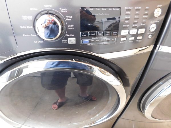 GENERAL ELECTRIC (NEW) WASHER AND ELECTRIC DRYER SET - (FRONT LOAD) PRODUCT ID# A-627 - Image 5