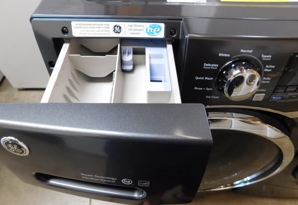 GENERAL ELECTRIC (NEW) WASHER AND ELECTRIC DRYER SET - (FRONT LOAD) PRODUCT ID# A-627 - Image 6