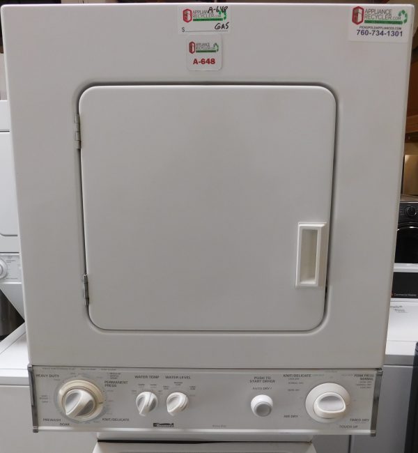 STACKED KENMORE (24 INCH) WASHER & (GAS) DRYER PRODUCT ID#A-648 - Image 4