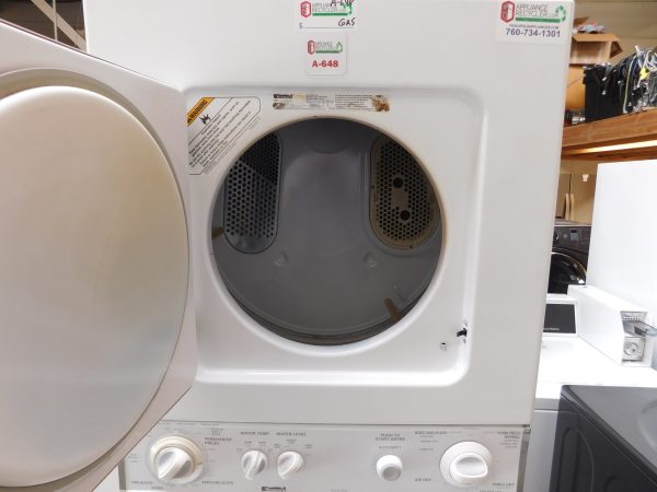 STACKED KENMORE (24 INCH) WASHER & (GAS) DRYER PRODUCT ID#A-648 - Image 8