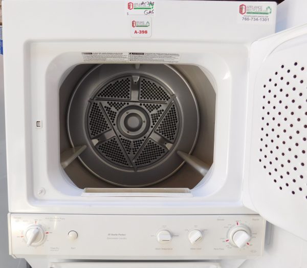 STACKED GENERAL ELECTRIC (FULL SIZE) WASHER & (GAS) DRYER PRODUCT ID#A-398 - Image 5