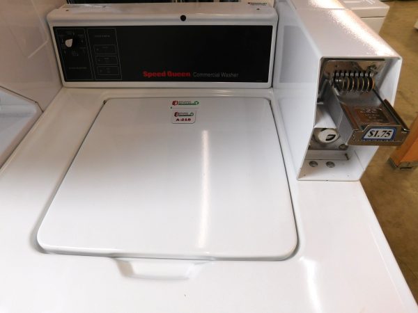 WASHER- SPEED QUEEN (MADE BY ALLIANCE) (COMMERCIAL COIN-OP) KING SIZE CAPACITY- HEAVY DUTY WASHER- PRODUCT ID#A-218 - Image 2