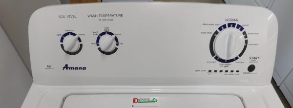 AMANA WASHER- SUPER SIZE CAPACITY- (ALMOST NEW) HEAVY DUTY WASHER- PRODUCT ID#A-658 - Image 3
