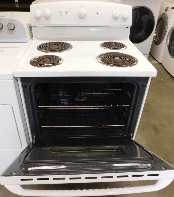 STOVE- 30 INCH (VERY NEW) G.E. ELECTRIC BURNER TOP STOVE A-202  (QNTY 20 AVAIL.) - Image 4
