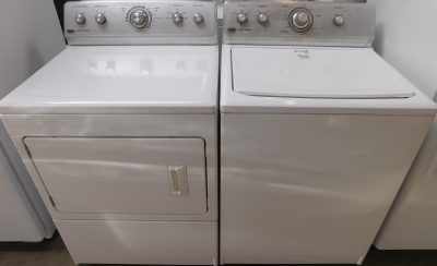 MAYTAG WASHER & DRYER SET GAS--KING SIZE CAPACITY- HEAVY DUTY- PRODUCT ID#A-585