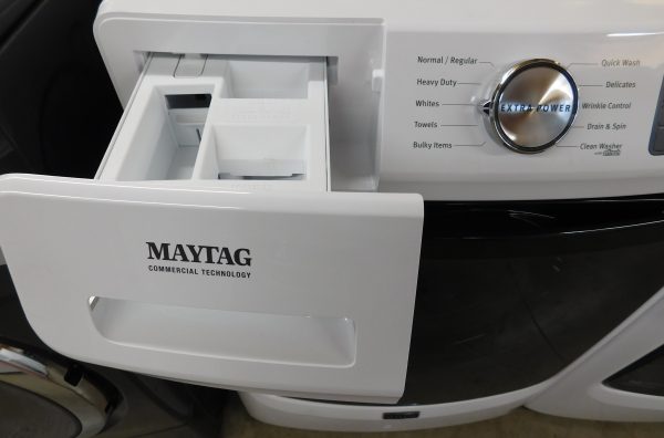 MAYTAG (ALMOST NEW) WASHER AND ELECTRIC DRYER SET - (FRONT LOAD) PRODUCT ID# A-575 - Image 5