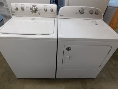 MAYTAG WASHER & WHIRLPOL DRYER SET ELECTRIC--KING SIZE CAPACITY- HEAVY DUTY- PRODUCT ID#A-500