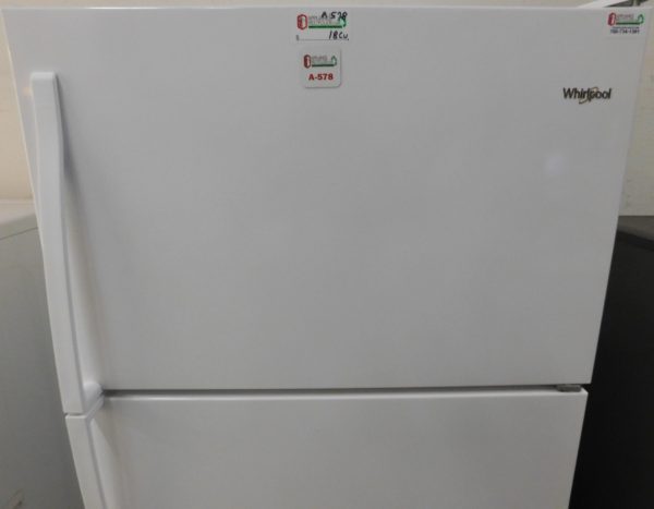 21 CU. FT. (LIKE NEW) WHIRLPOOL TOP FREEZER REFRIGERATOR  A-578 - Image 2