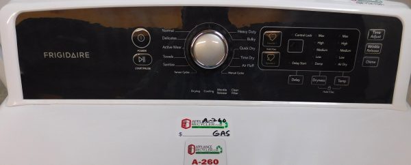DRYER- FRIGIDAIRE (GAS) KING SIZE CAPACITY- PRODUCT ID#A-260 - Image 3
