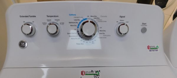 GENERAL ELECTRIC SET- SUPER CAPACITY - WASHER AND GAS DRYER- SET PRODUCT ID#A-629 - Image 12
