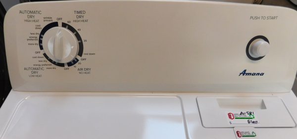 DRYER- AMANA SUPER CAPACITY ELECTRIC- A-581 - Image 3