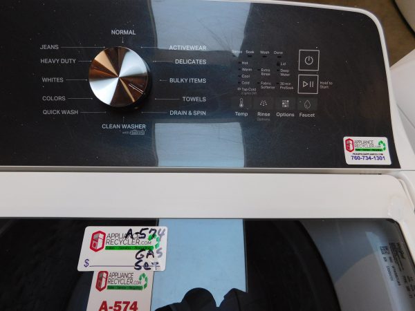 WHIRLPOOL WASHER & DRYER SET GAS--KING SIZE CAPACITY- HEAVY DUTY- PRODUCT ID#A-574 - Image 7