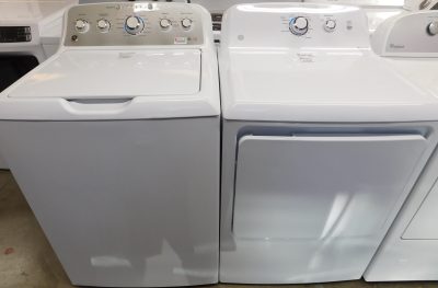 GE WASHER & DRYER SET GAS--KING SIZE CAPACITY- HEAVY DUTY- PRODUCT ID#A-988