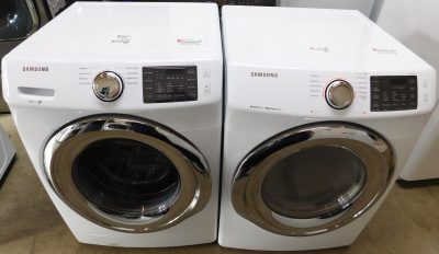 SAMSUNG WASHER AND GAS DRYER SET - (FRONT LOAD) PRODUCT ID# A-497