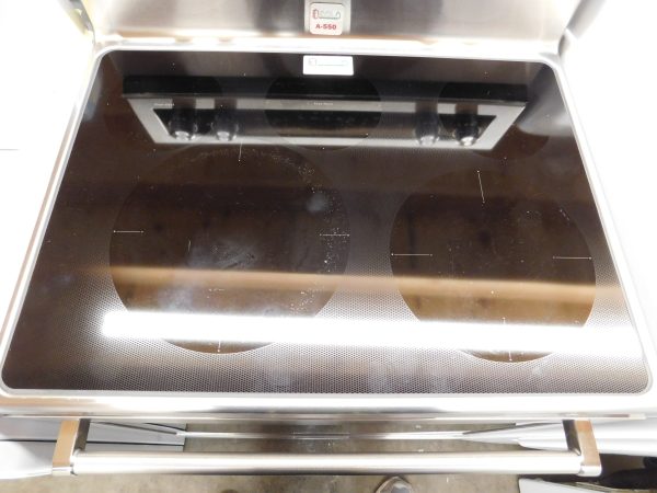 STOVE- 30 INCH (NEW CONDITION) (4 BURNER) (CONVECTION) KITCHEN AID ELECTRIC GLASS TOP STOVE A-550 - Image 4