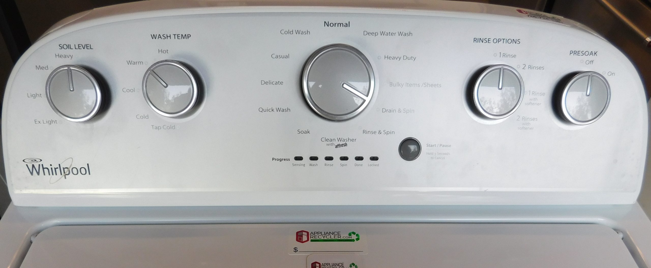 WHIRLPOOL WASHER- KING SIZE CAPACITY- HEAVY DUTY WASHER- PRODUCT ID#A-676 - Image 3