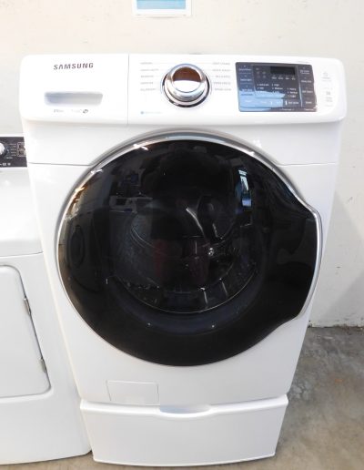 FRONT LOAD- SAMSUNG (KING SIZE-NEW CONDITION) WASHER ON PEDESTAL - A-225   (FRONT LOAD)