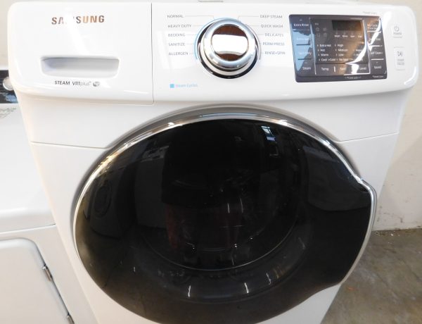 FRONT LOAD- SAMSUNG (KING SIZE-NEW CONDITION) WASHER ON PEDESTAL - A-225   (FRONT LOAD) - Image 2