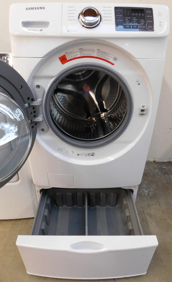 FRONT LOAD- SAMSUNG (KING SIZE-NEW CONDITION) WASHER ON PEDESTAL - A-225   (FRONT LOAD) - Image 3