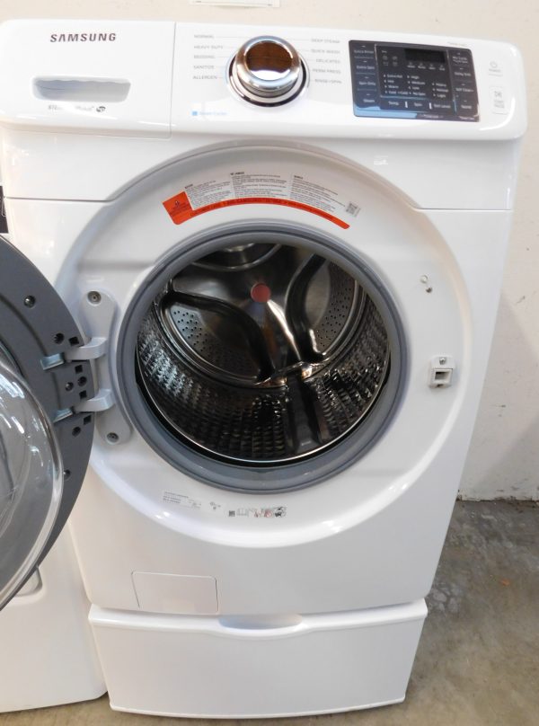 FRONT LOAD- SAMSUNG (KING SIZE-NEW CONDITION) WASHER ON PEDESTAL - A-225   (FRONT LOAD) - Image 4