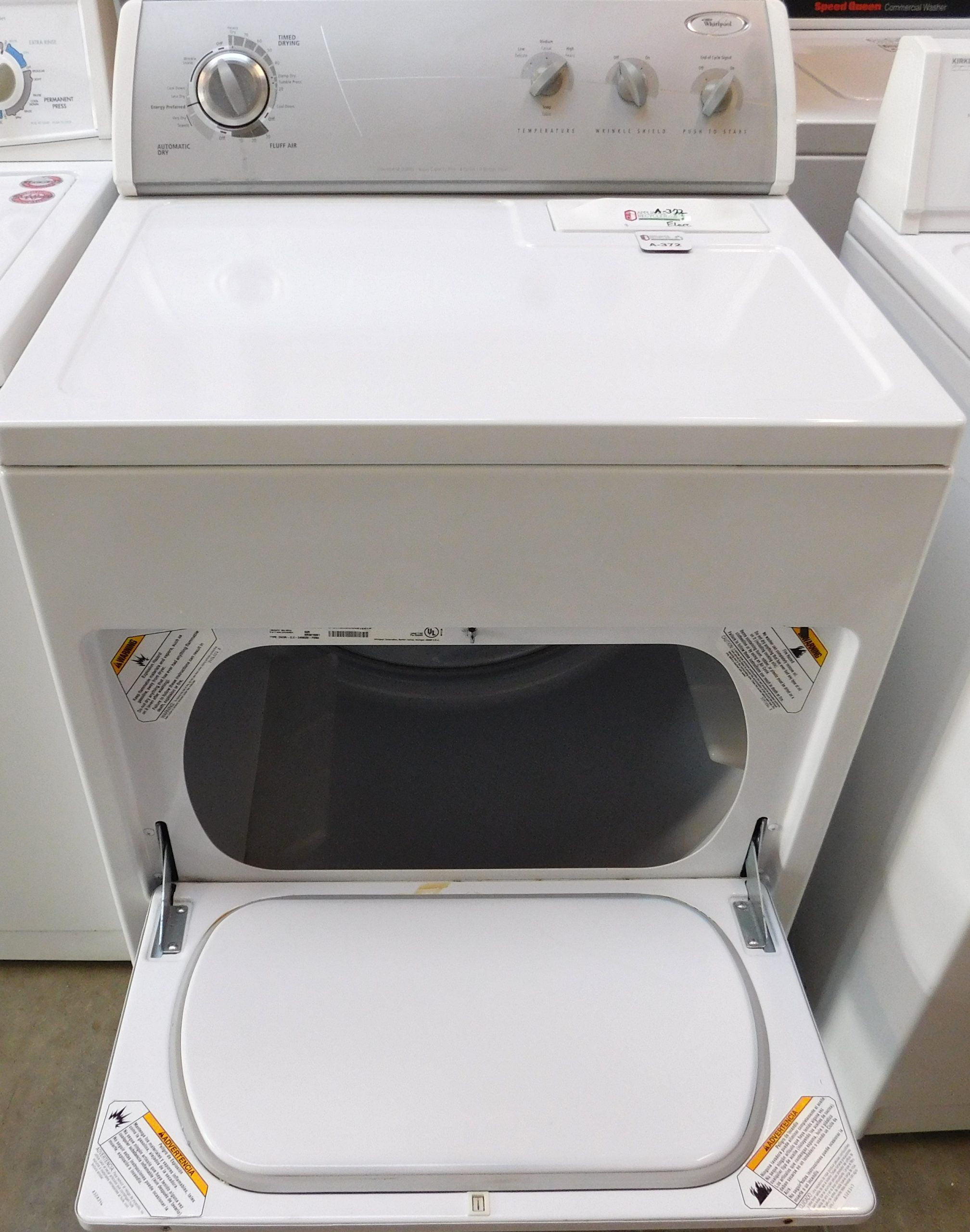 DRYER- WHIRLPOOL (ELECTRIC) KING SIZE CAPACITY- PRODUCT ID#A-372 - Image 4