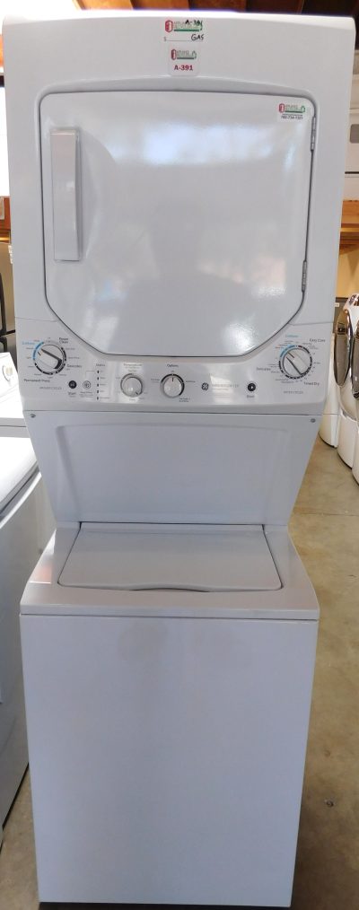STACKED G.E. (24 INCH) WASHER & (GAS) DRYER PRODUCT ID#A-391