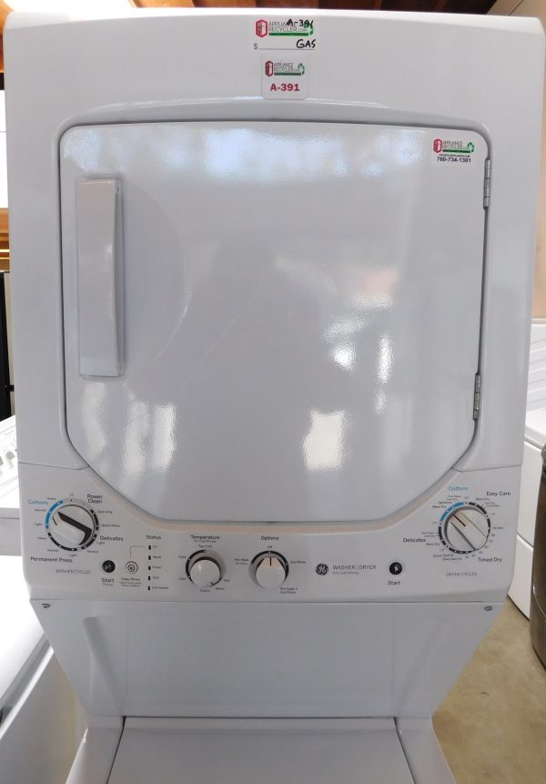 STACKED G.E. (24 INCH) WASHER & (GAS) DRYER PRODUCT ID#A-391 - Image 2