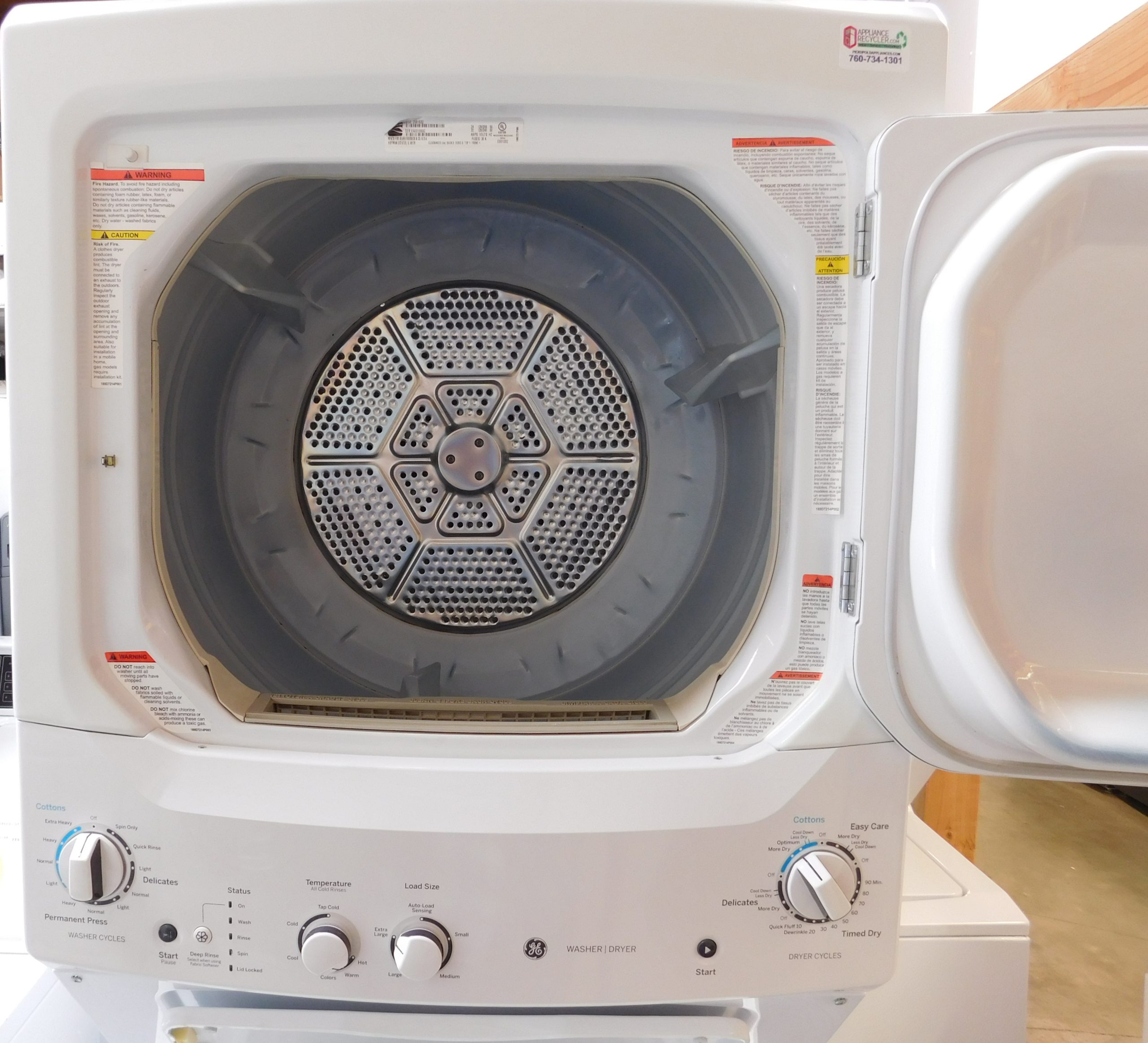 STACKED KENMORE (FULL SIZE) WASHER & (ELECTRIC) DRYER PRODUCT ID#A-319 - Image 6