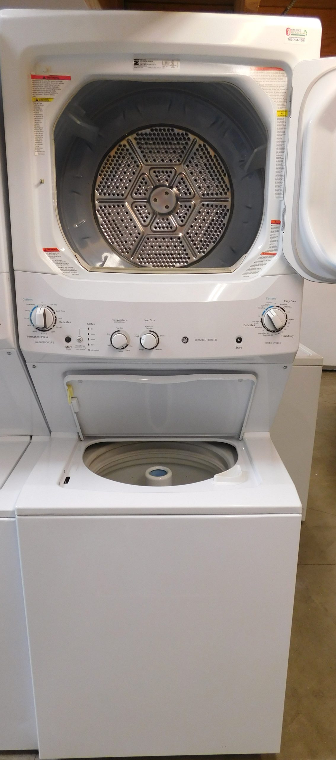 STACKED KENMORE (FULL SIZE) WASHER & (ELECTRIC) DRYER PRODUCT ID#A-319 - Image 2