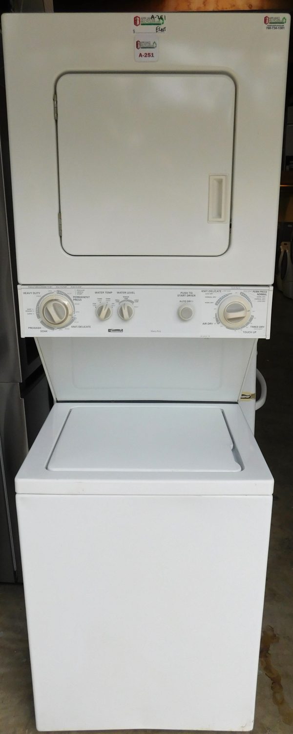 STACK KENMORE WASHER & DRYER (24 INCH- 220 VOLT ELECTRIC) A-251
