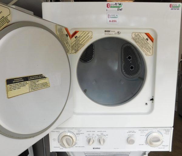 STACK KENMORE WASHER & DRYER (24 INCH- 220 VOLT ELECTRIC) A-251 - Image 7
