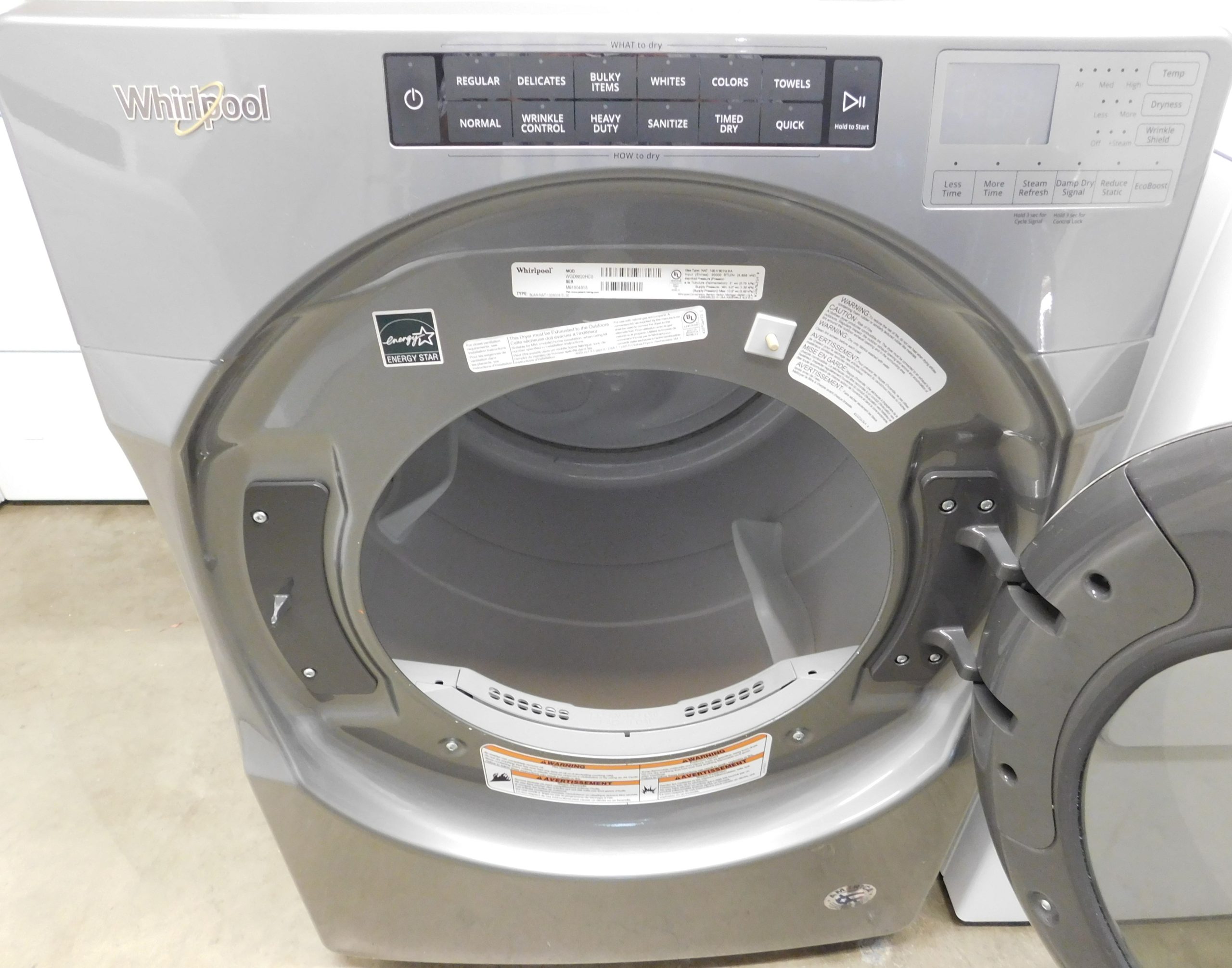 FRONT LOAD WHIRLPOOL (WITH STEAM) GAS DRYER A-358 (FRONT LOAD) - Image 3