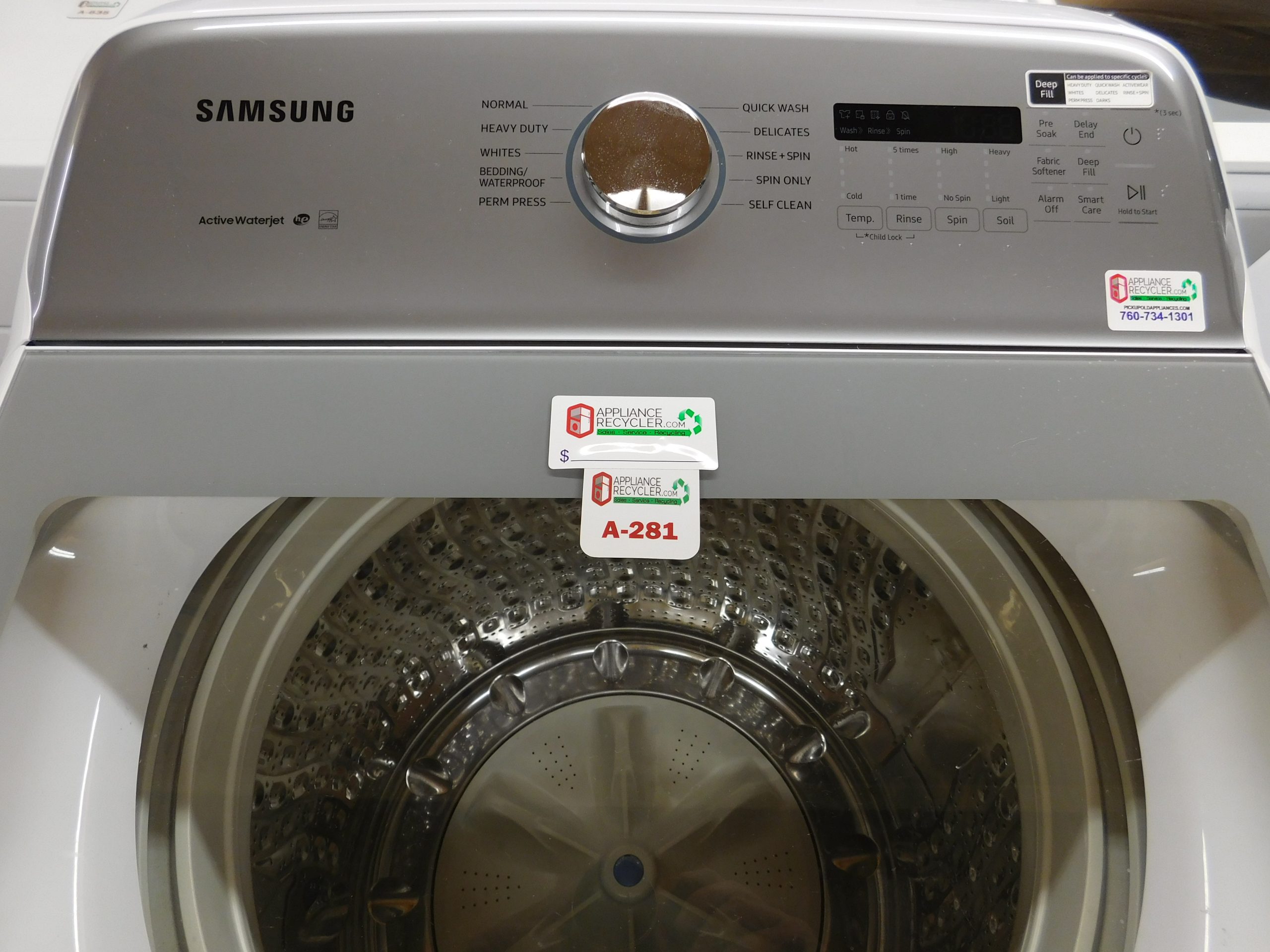 WASHER- SAMSUNG SUPER KING SIZE CAPACITY- HEAVY DUTY WASHER- PRODUCT ID#A-281 - Image 3