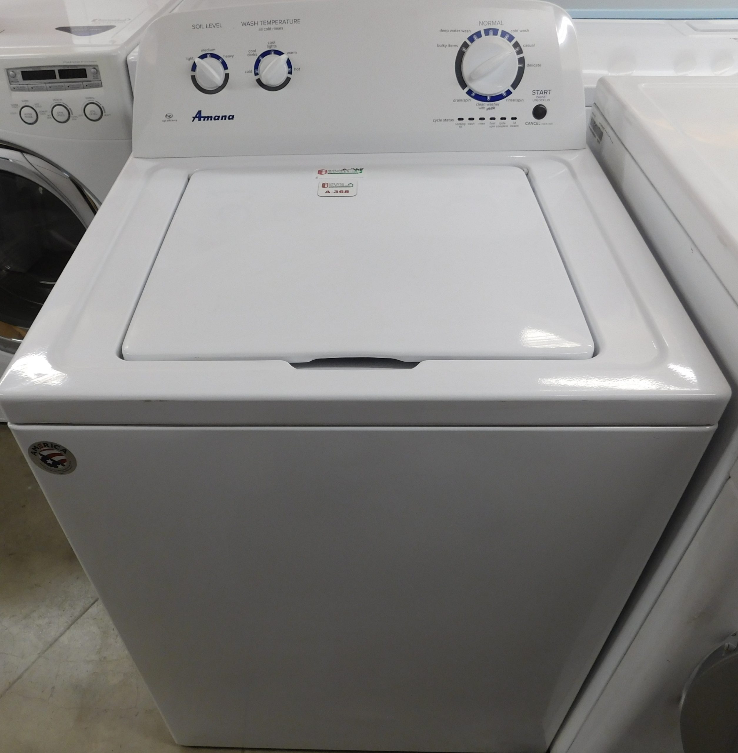 AMANA WASHER- SUPER CAPACITY- HEAVY DUTY WASHER- PRODUCT ID#A-368 (Copy)