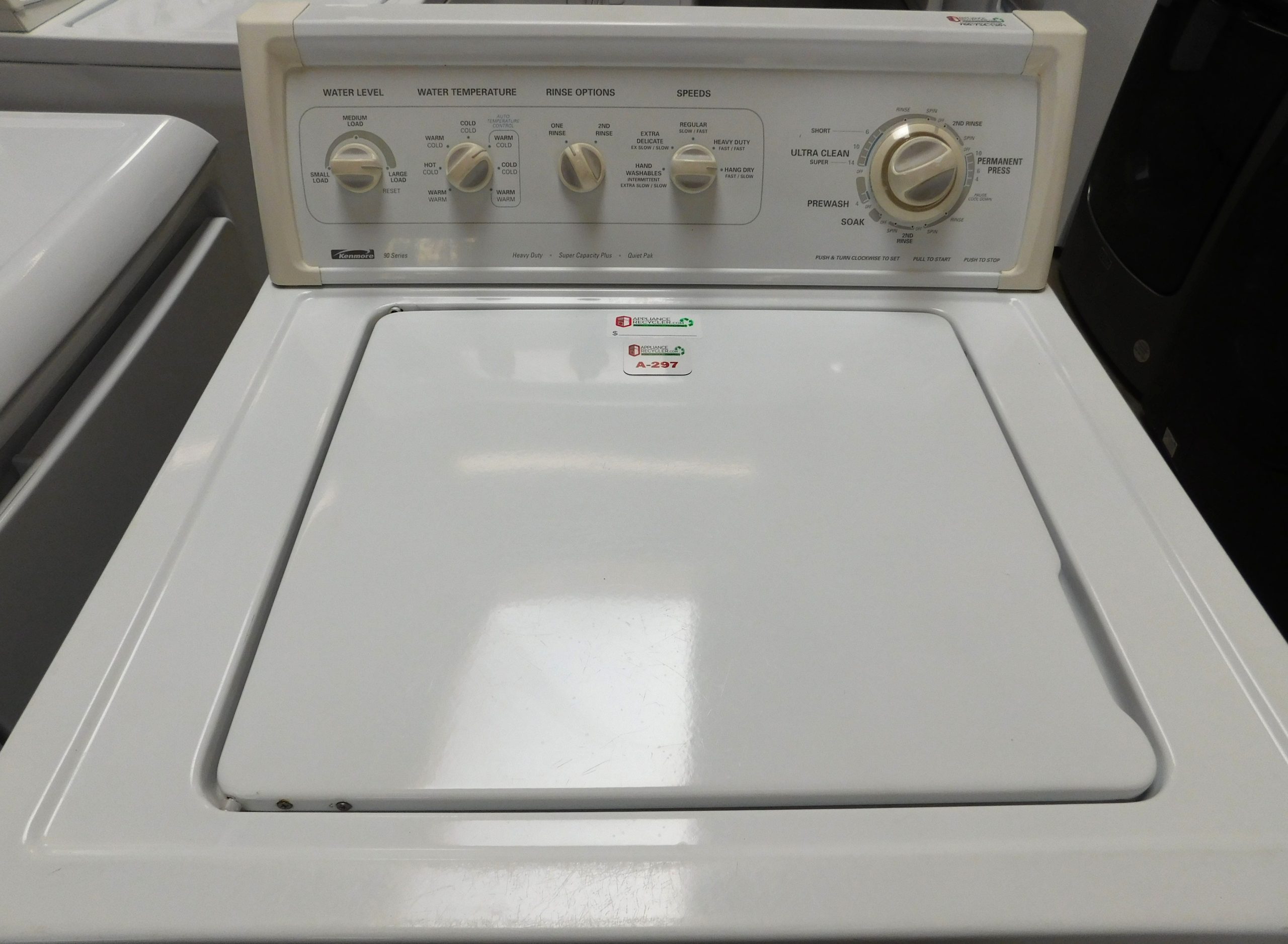 KENMORE WASHER- SUPER CAPACITY- HEAVY DUTY WASHER- PRODUCT ID#A-297 - Image 2