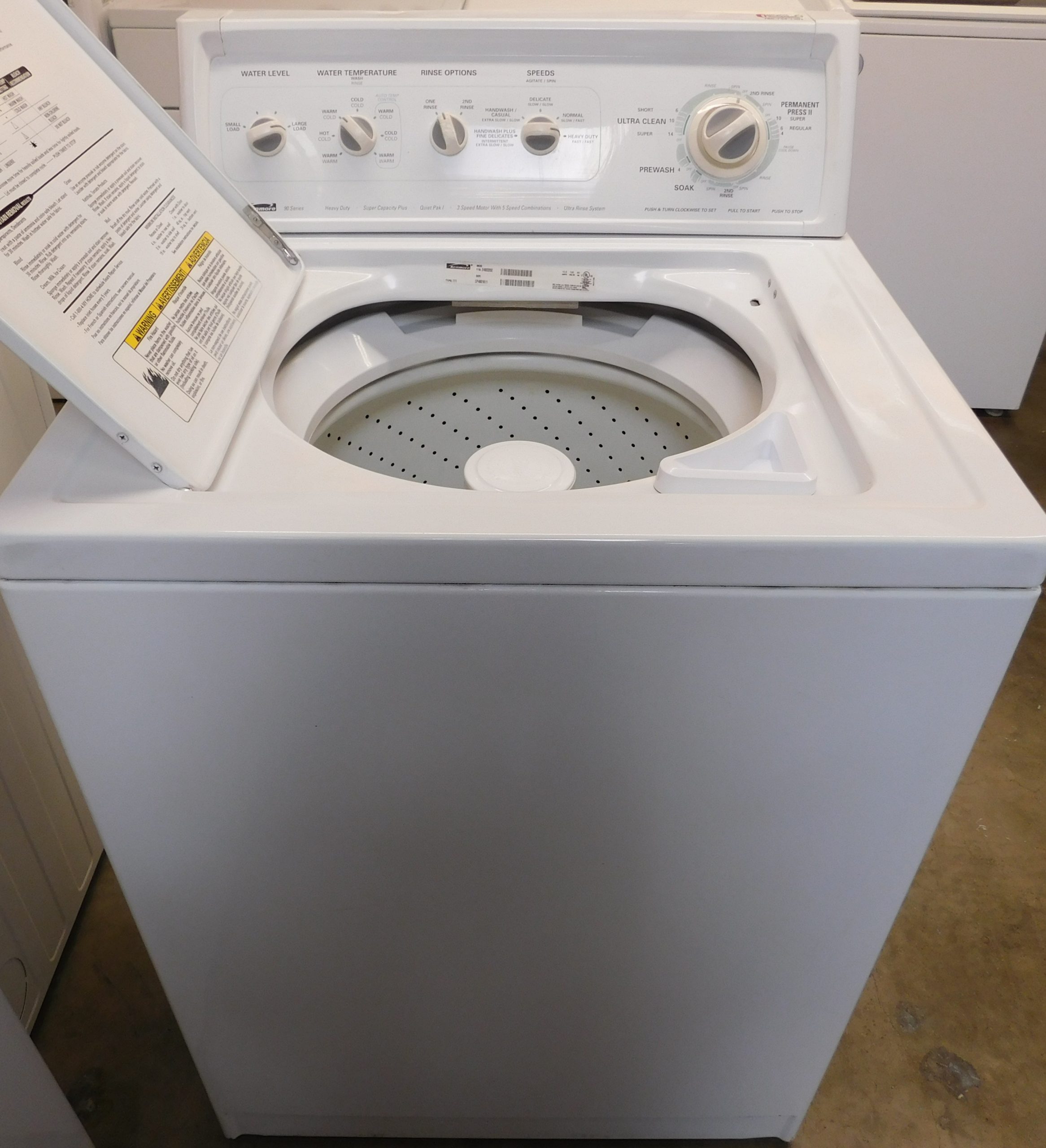 KENMORE WASHER- KING SIZE CAPACITY- HEAVY DUTY WASHER- PRODUCT ID#A-308 - Image 4