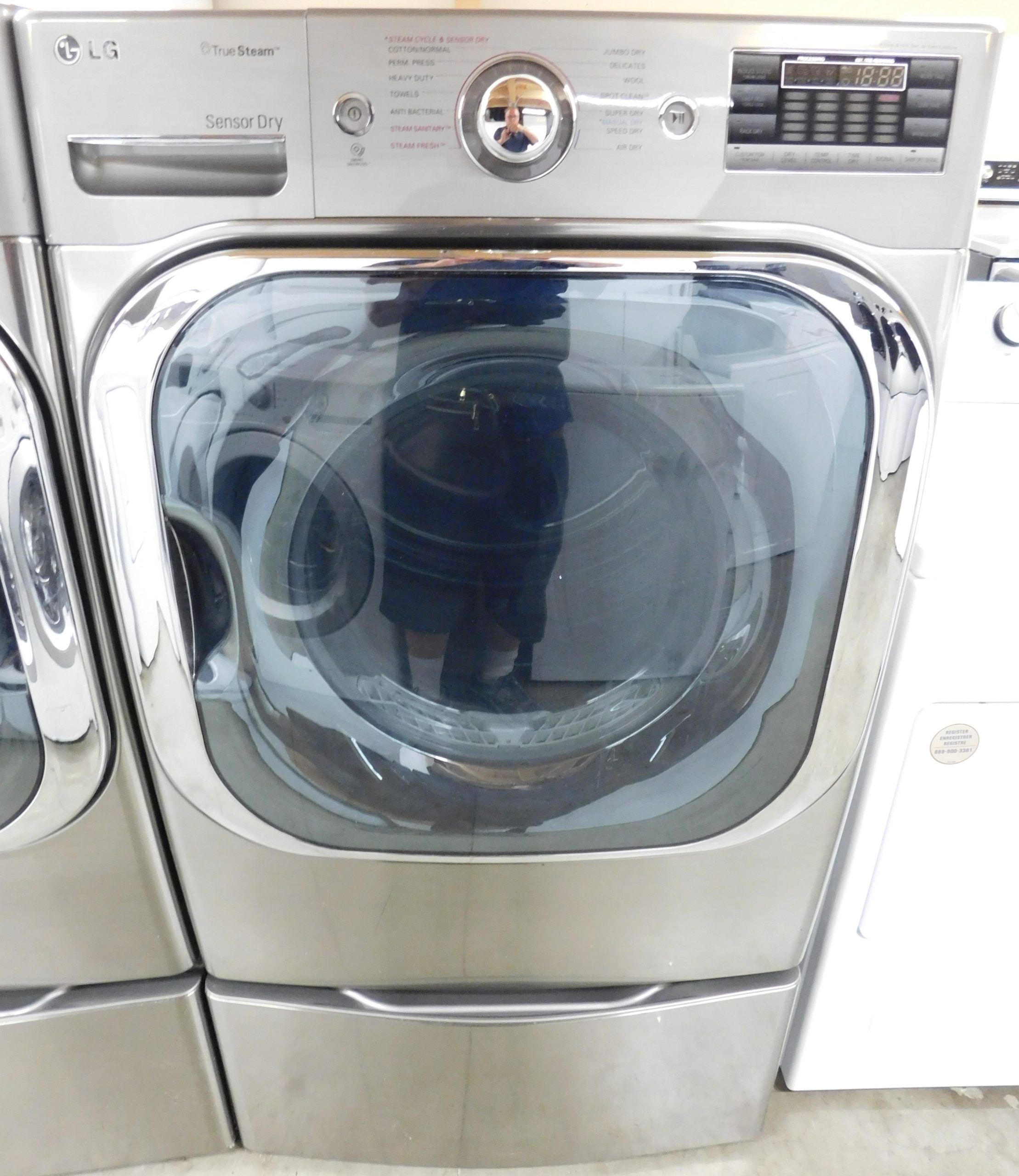 LG WASHER AND GAS DRYER-WITH STEAM- ON PEDESTALS - PRODUCT ID# A-378 - Image 13