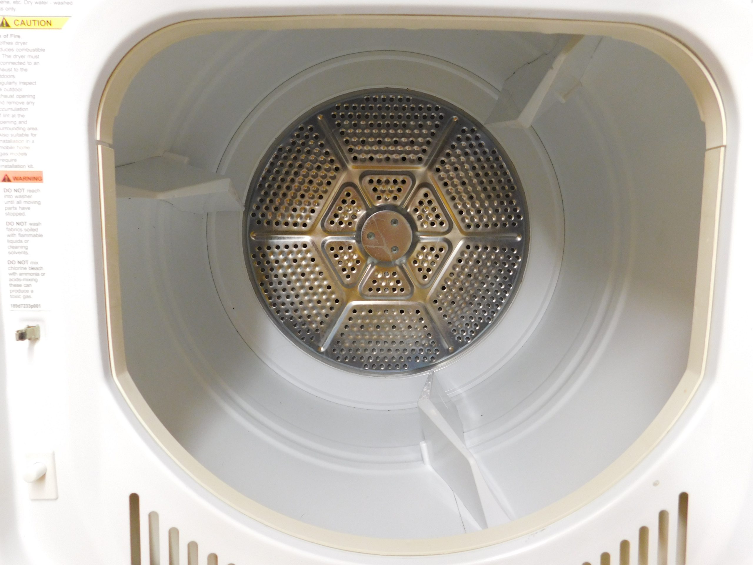 STACK GENERAL ELECTRIC WASHER & DRYER (24 INCH- 220 VOLT ELECTRIC) A-241 - Image 8