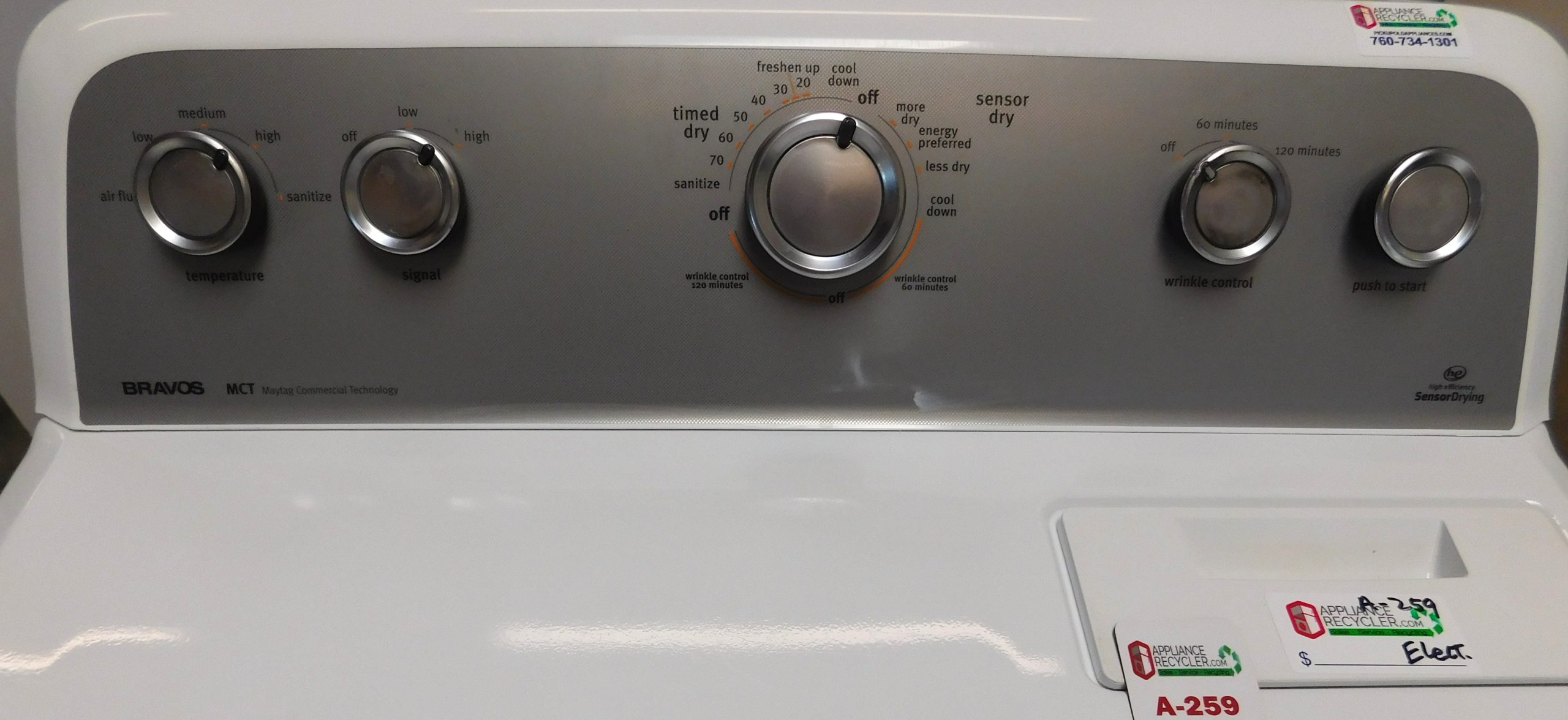 MAYTAG WASHER ELECTRIC DRYER- KING SIZE CAPACITY PLUS - SET PRODUCT ID#A-259 - Image 12