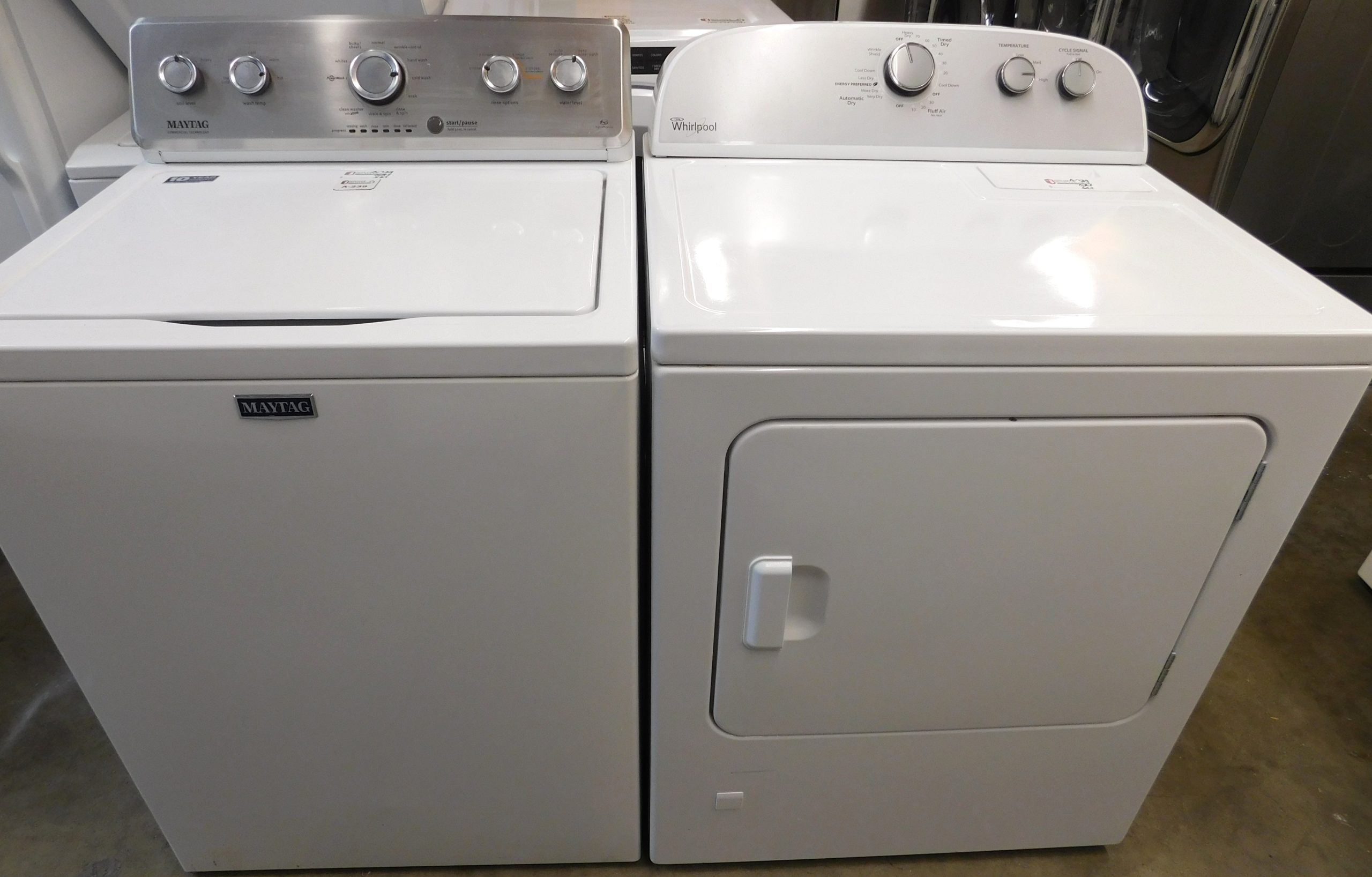 MAYTAG WASHER & WHIRLPOOL GAS DRYER- KING SIZE CAPACITY PLUS - SET PRODUCT ID#A-5000
