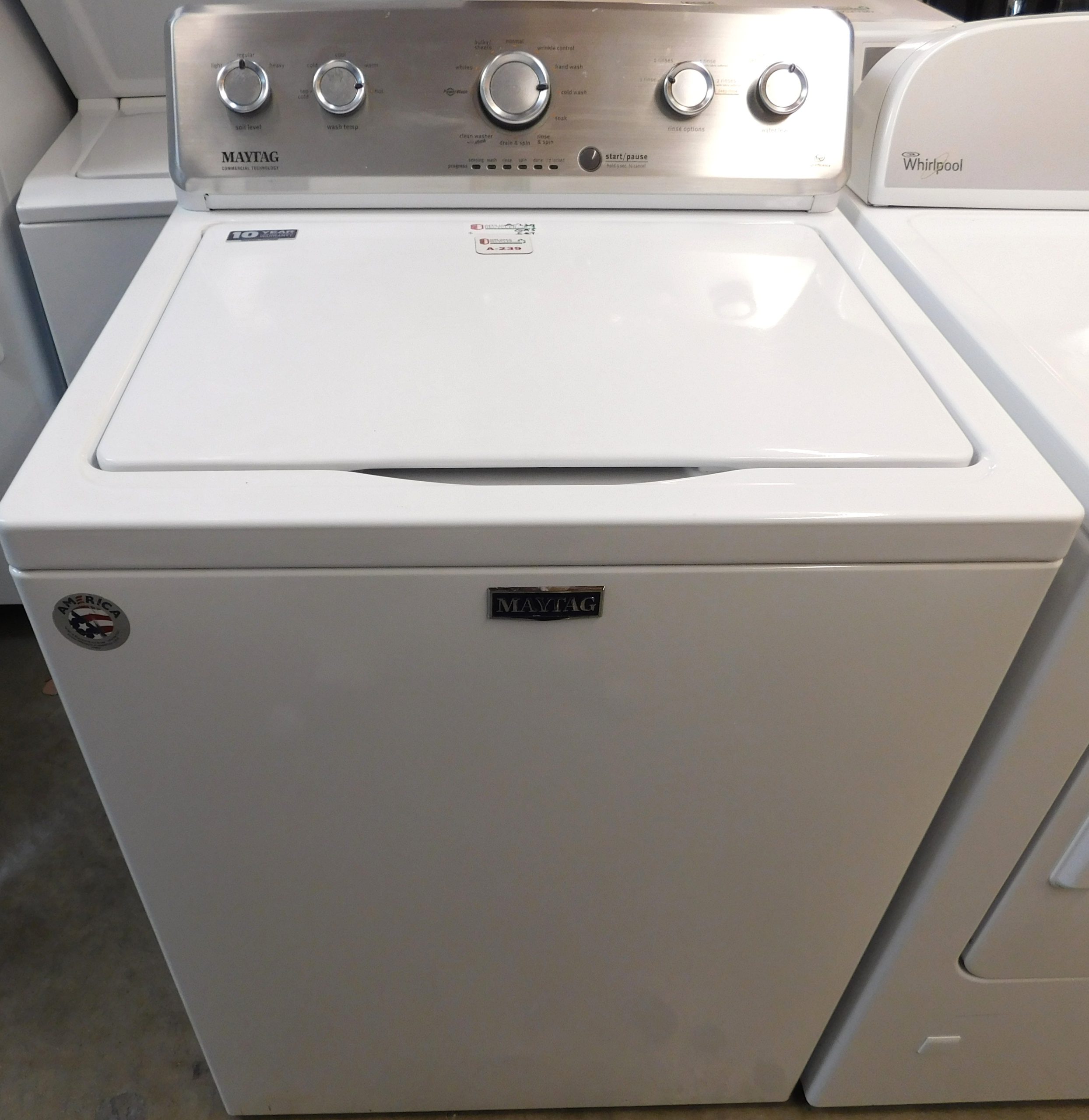 MAYTAG WASHER & WHIRLPOOL GAS DRYER- KING SIZE CAPACITY PLUS - SET PRODUCT ID#A-5000 - Image 3