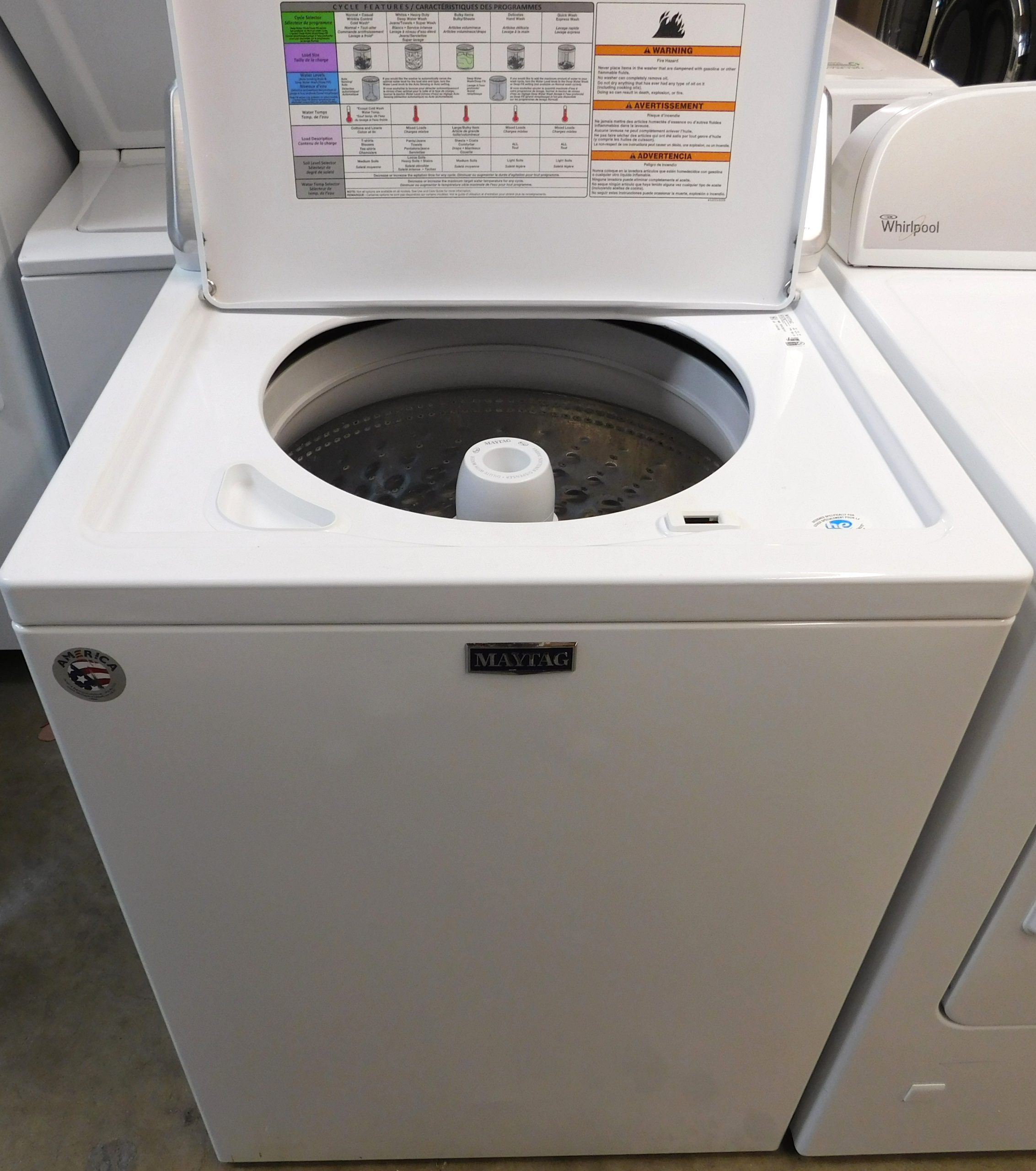 MAYTAG WASHER & WHIRLPOOL GAS DRYER- KING SIZE CAPACITY PLUS - SET PRODUCT ID#A-5000 - Image 6