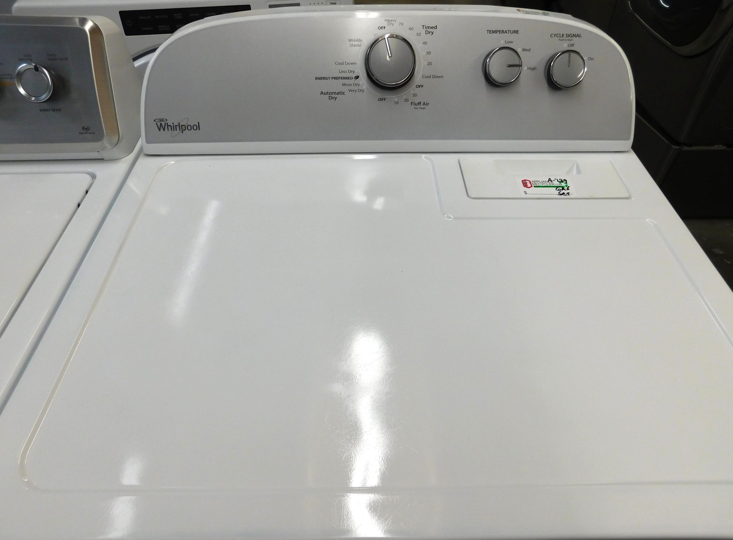 MAYTAG WASHER & WHIRLPOOL GAS DRYER- KING SIZE CAPACITY PLUS - SET PRODUCT ID#A-5000 - Image 10