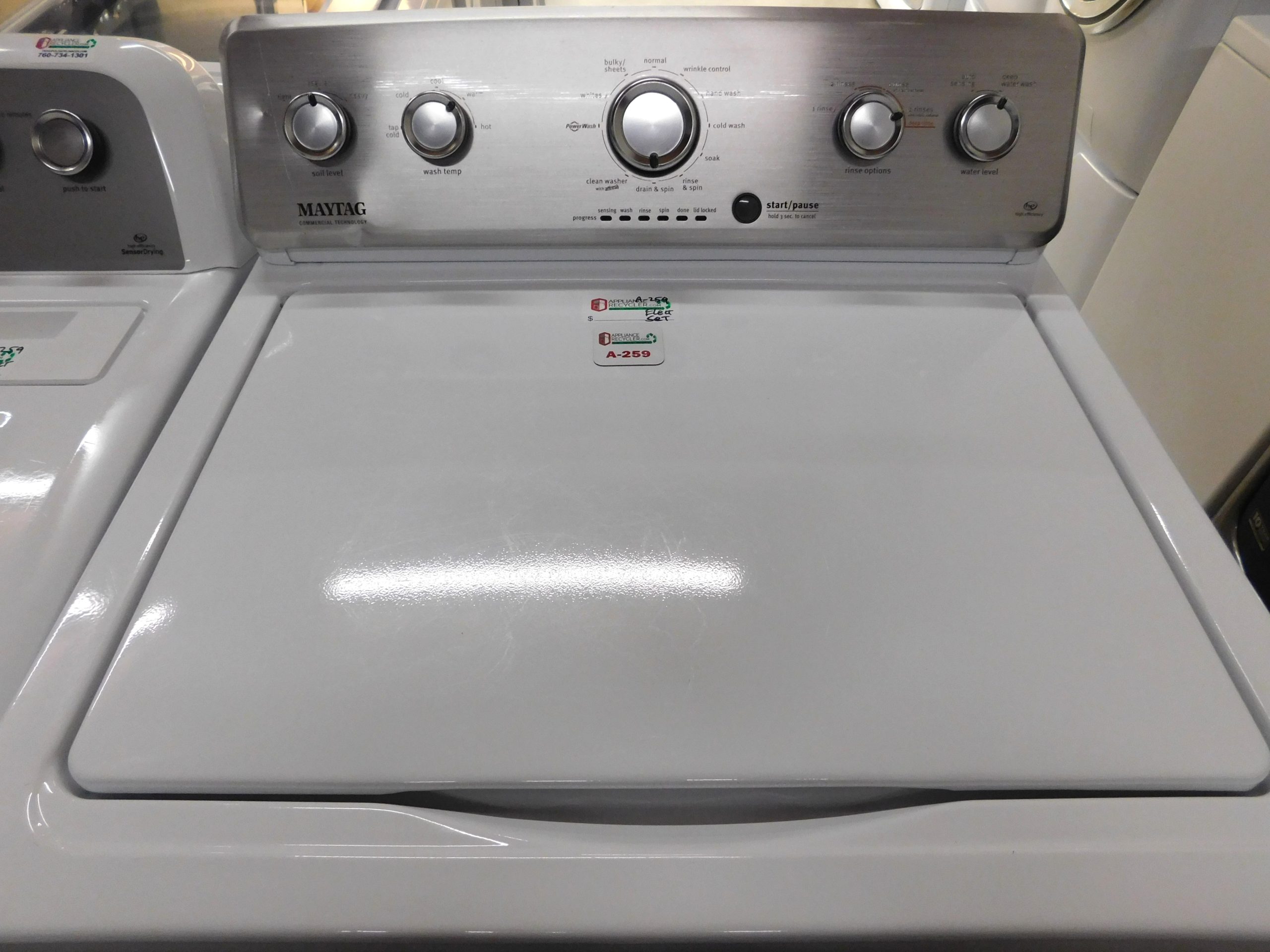 MAYTAG WASHER ELECTRIC DRYER- KING SIZE CAPACITY PLUS - SET PRODUCT ID#A-259 - Image 4