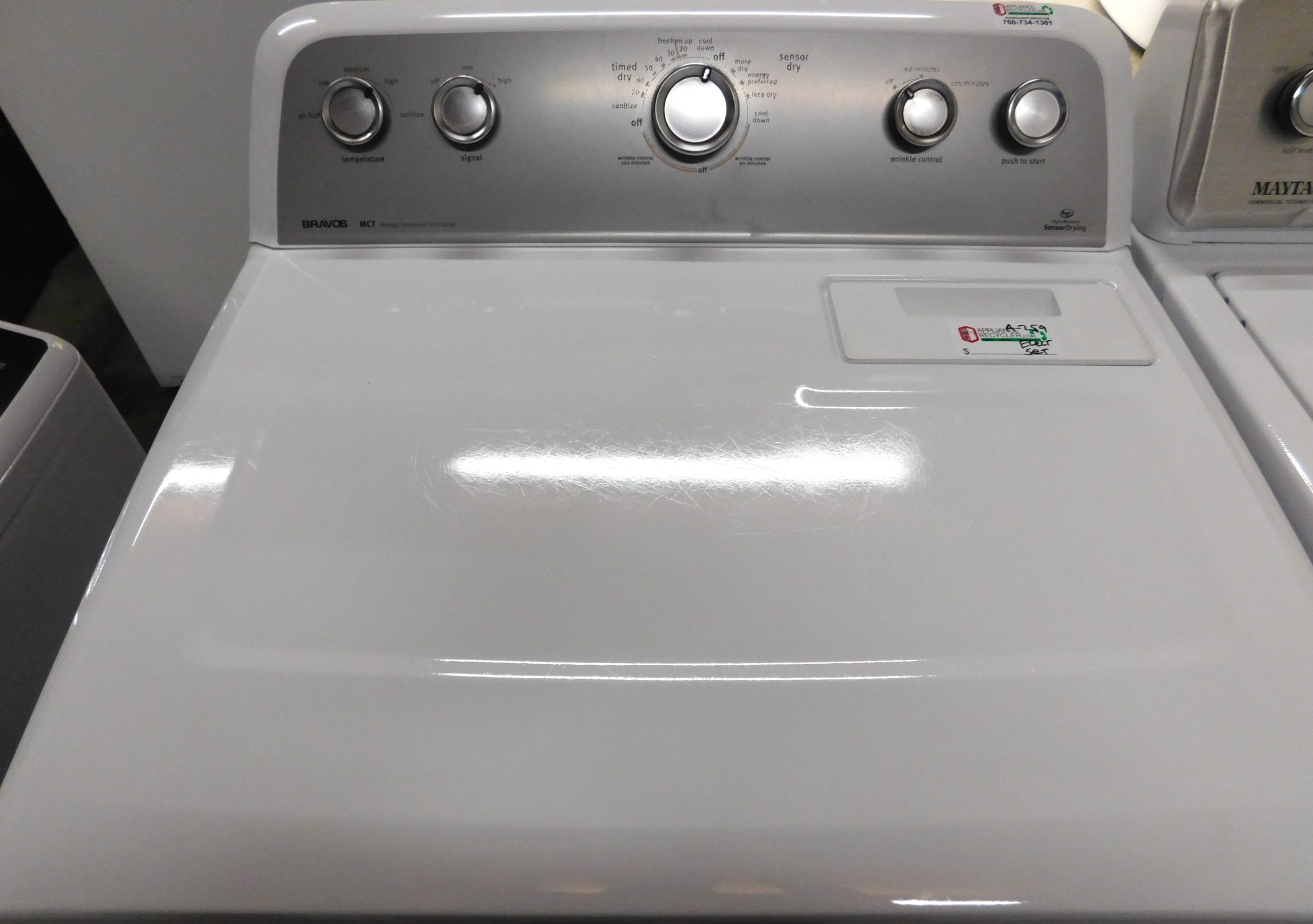 MAYTAG WASHER ELECTRIC DRYER- KING SIZE CAPACITY PLUS - SET PRODUCT ID#A-259 - Image 11