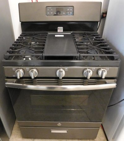 STOVE- GE (BLACK & STAINLESS STEEL) - GAS   PRODUCT ID#A-275