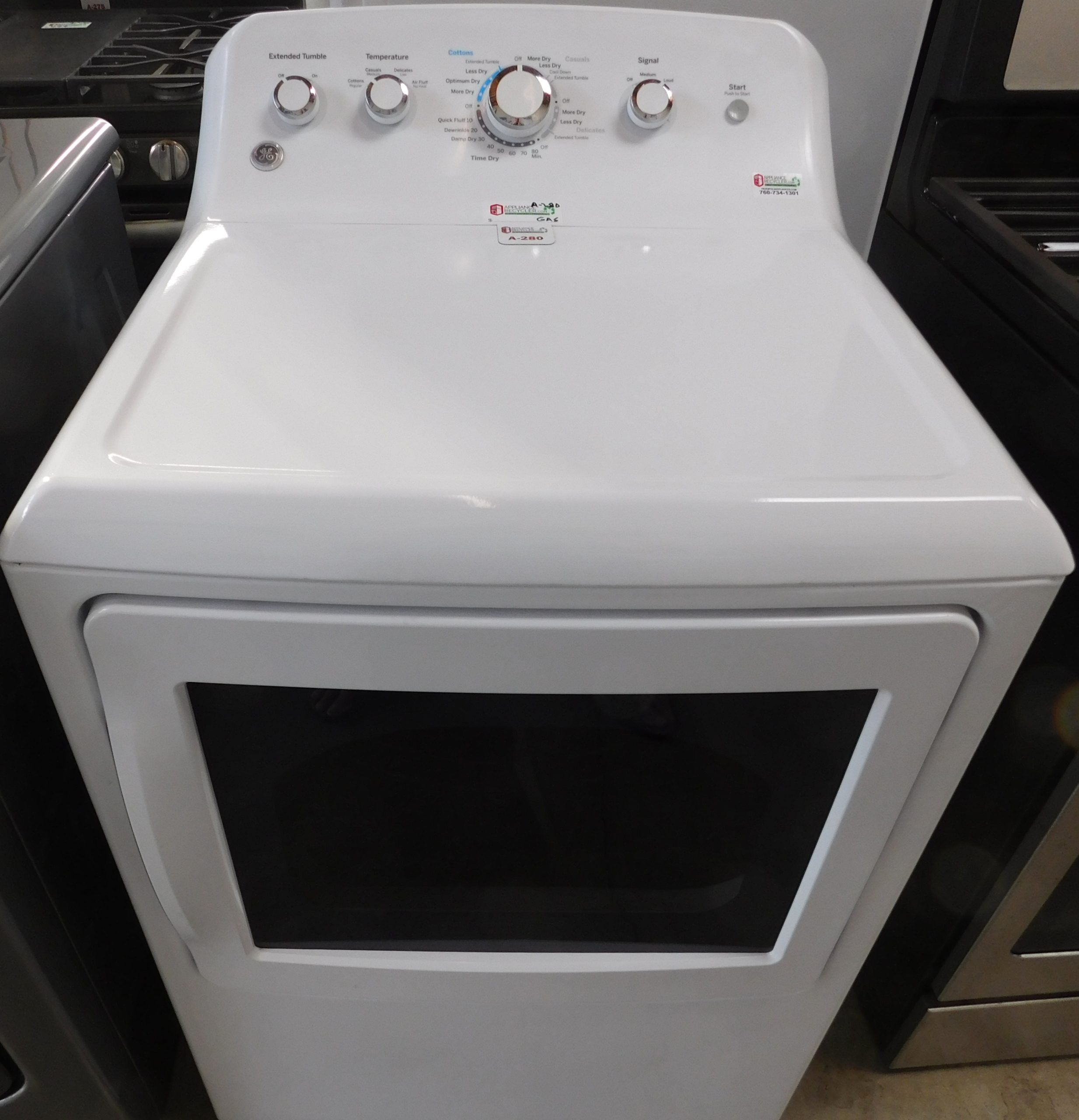 DRYER- GENERAL ELECTRIC (GAS) SUPER CAPACITY PLUS- PRODUCT ID#A-280