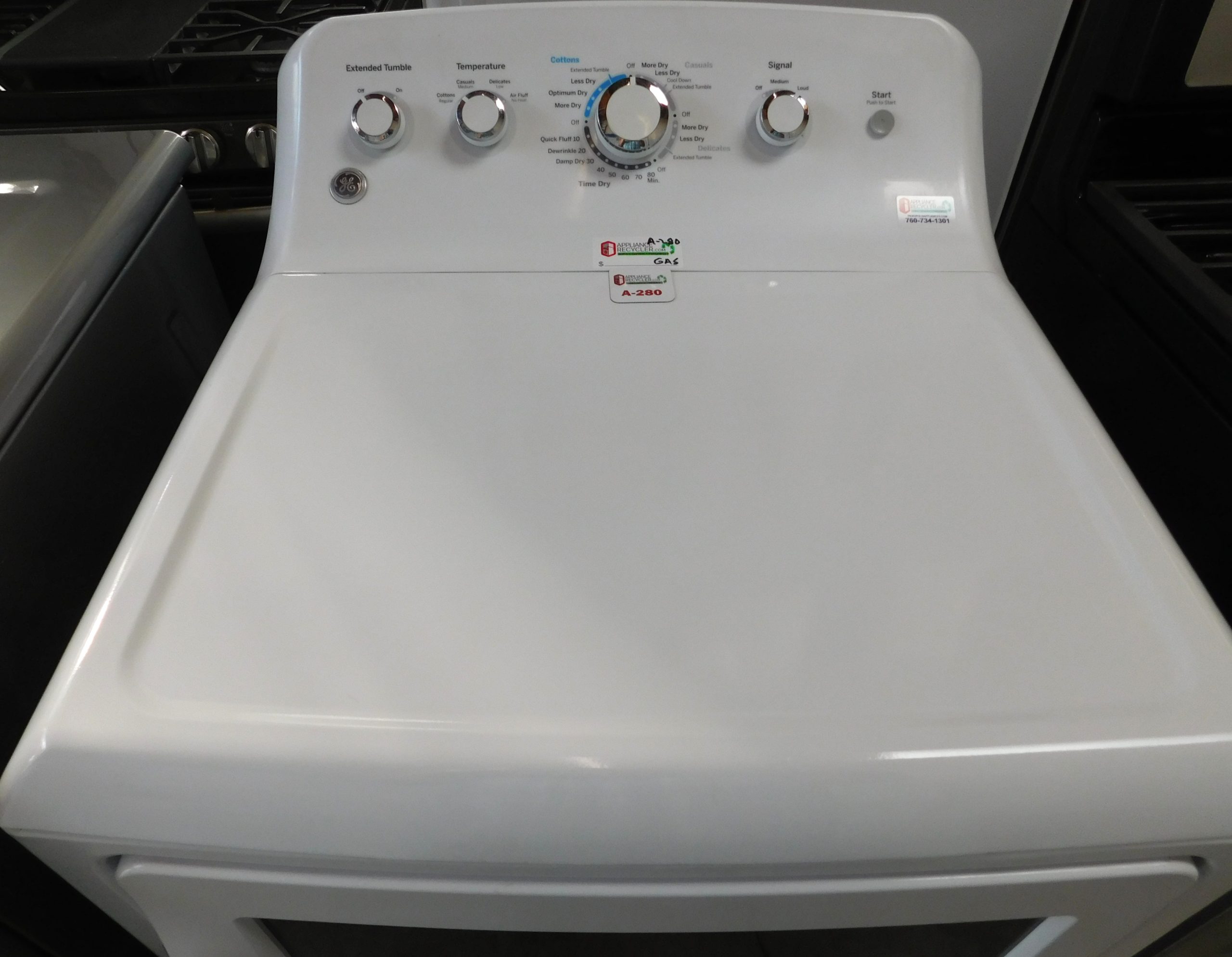 DRYER- GENERAL ELECTRIC (GAS) SUPER CAPACITY PLUS- PRODUCT ID#A-280 - Image 2