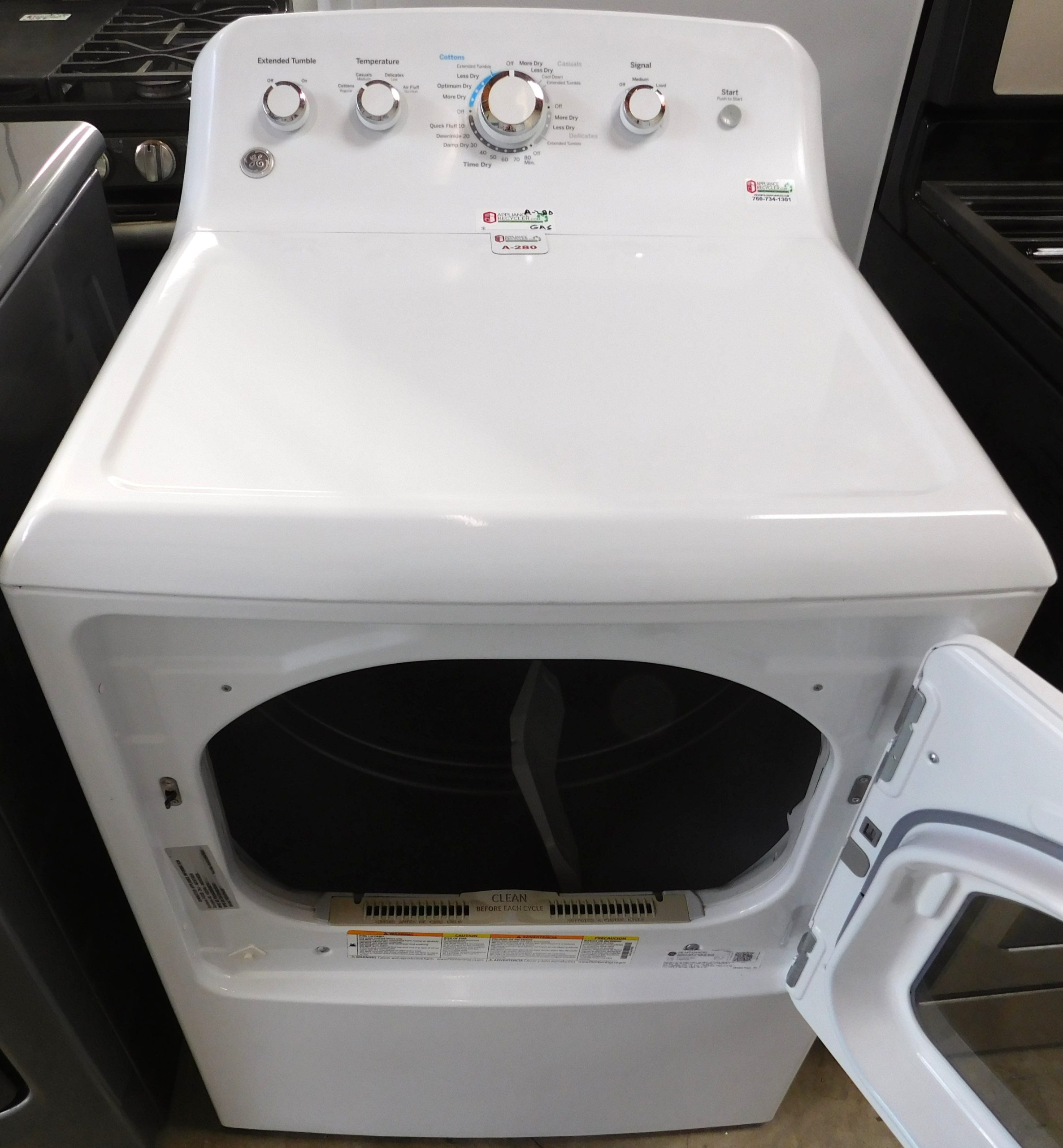 DRYER- GENERAL ELECTRIC (GAS) SUPER CAPACITY PLUS- PRODUCT ID#A-280 - Image 4